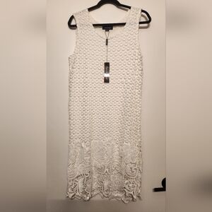 NWT Charlie Paige Eyelet Lace Sheath Dress | Women’s S/M | White Spring Dress